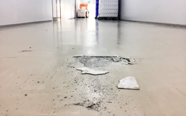 Concrete floor damage