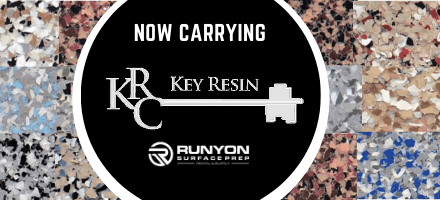 Runyon Surface Prep Now Carrying Key Resin Concrete Coating Products