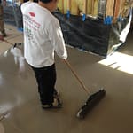 Rolling the Concrete Overlay