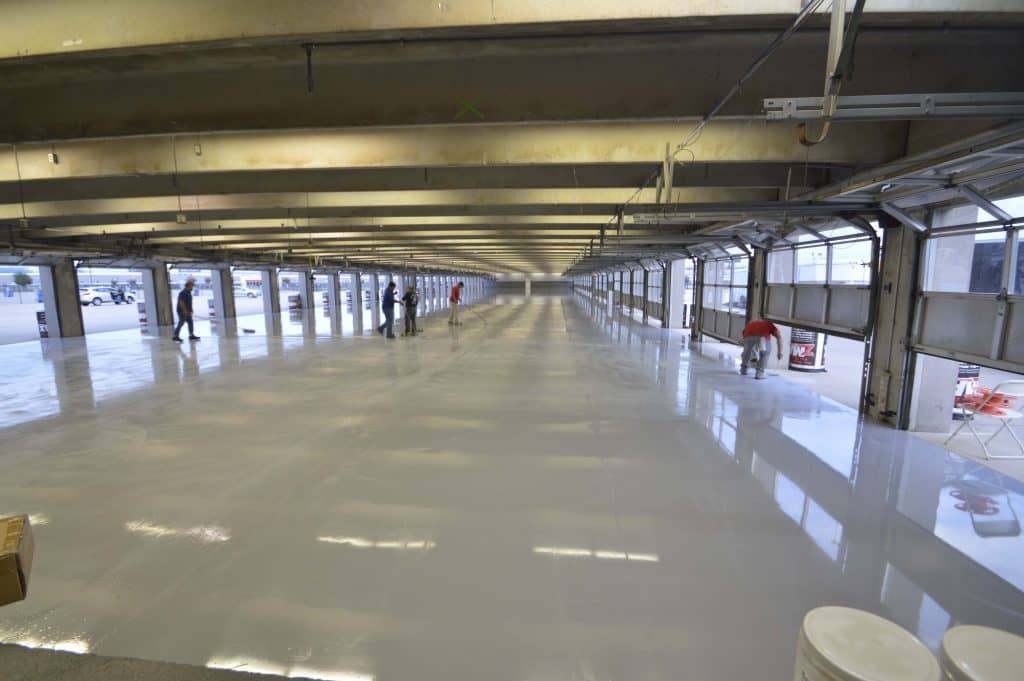 texas-speedway-garage-coatings-process