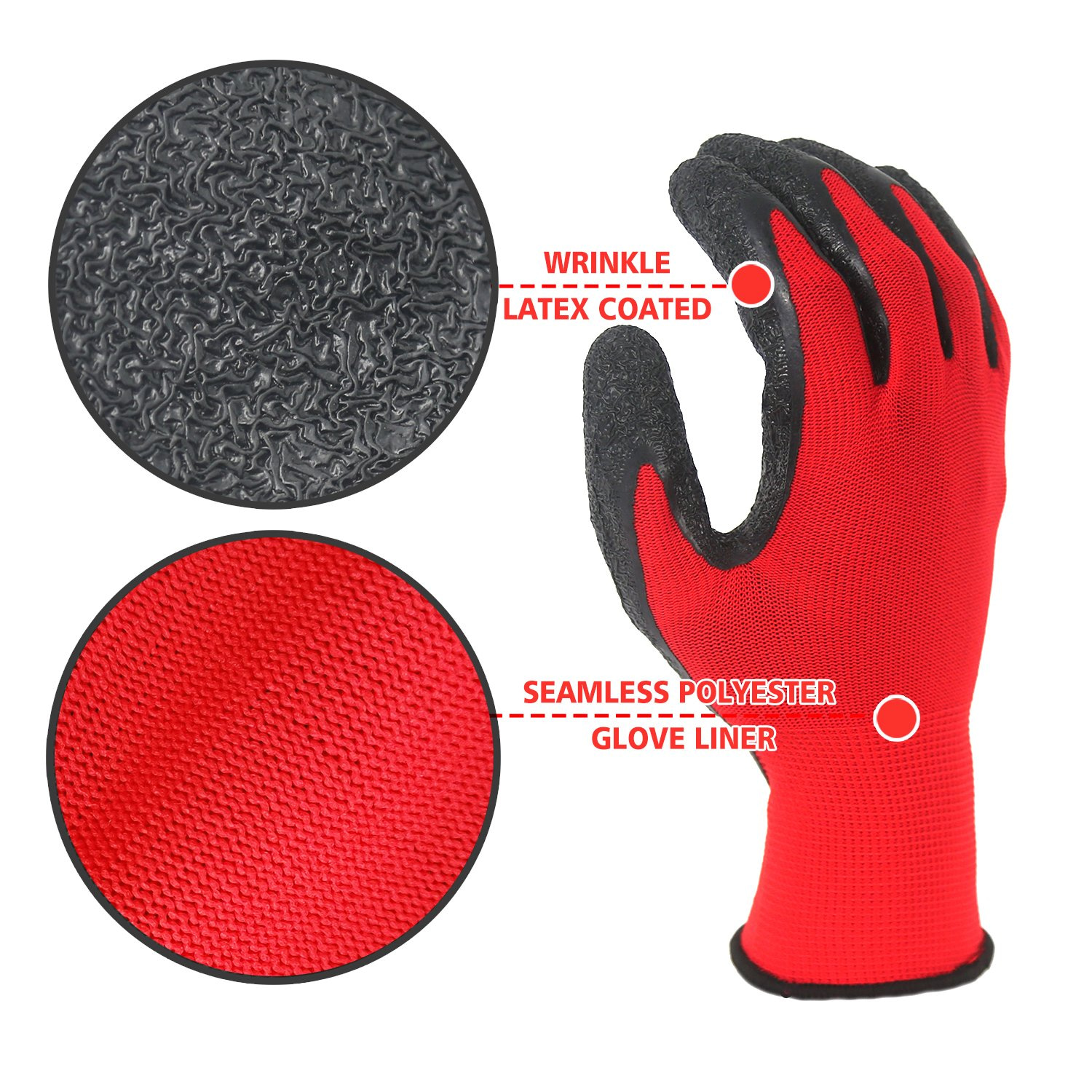 EvridWear Safety Work Gloves, Touchscreen Micro-Foam Nitrile